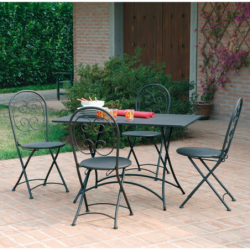 Tavolo pieghevole per esterno Orta in ferro FTF56