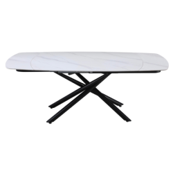 Tavolo da pranzo allungabile Ryder 140/200x90x76h cm con piano in ceramica