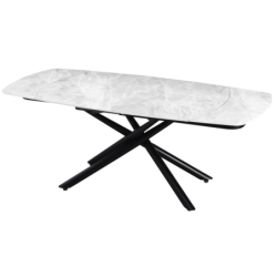 Tavolo da pranzo allungabile Ryder 140/200x90x76h cm con piano in ceramica