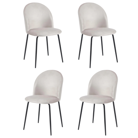 Sedia da cucina in velluto Bonnie