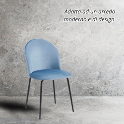 Sedia da cucina in velluto Bonnie