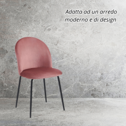 Sedia da cucina in velluto Bonnie