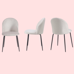 Sedia da cucina in velluto Bonnie