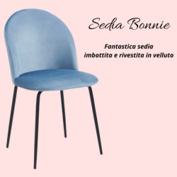 Sedia da cucina in velluto Bonnie