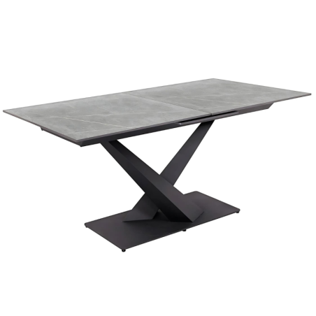 Tavolo da pranzo allungabile Oliver piano ceramica effetto marmo
