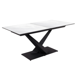 Tavolo da pranzo allungabile Oliver piano ceramica effetto marmo