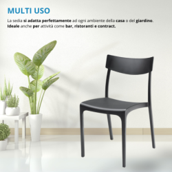 Sedia interno esterno plastica Provence