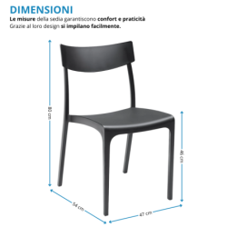 Sedia interno esterno plastica Provence