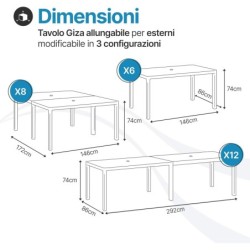 Tavolo Da Giardino Allungabile King Double