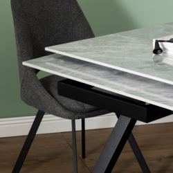 Tavolo da cucina allungabile Cooper top ceramica 120/180x80x76cm