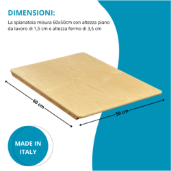 Spianatoia per Impastare in Legno