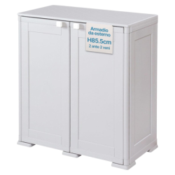 Armadietto da balcone in plastica – Simplex 2 ante 2 vani