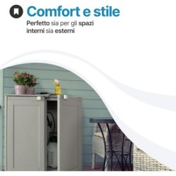 Armadietto da balcone in plastica – Simplex 2 ante 2 vani