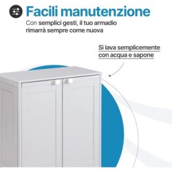 Mobile da balcone in plastica – Simplex 2 vani 3 ante