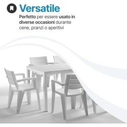 Set Savana 10 Sedie con Tavolo da Giardino Allungabile