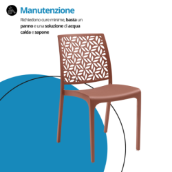 Sedia in resina per interno ed esterno Ninfa