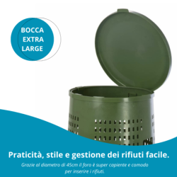 Bidone Spazzatura Esterno 110 lt