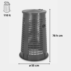 Bidone Spazzatura Esterno 110 lt
