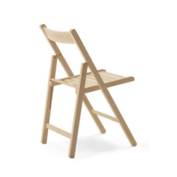 Set 4 pz- Sedia pieghevole in legno, Sedia libro salvaspazio interno esterno – TOMAINO