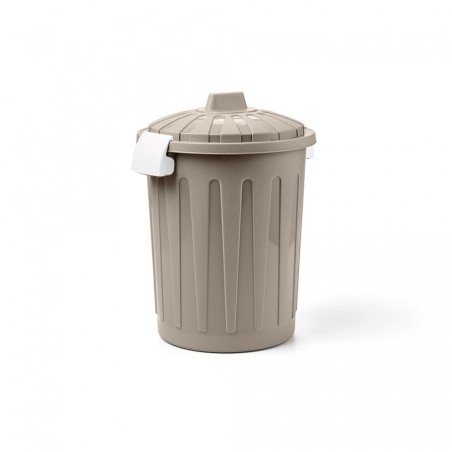 Bidone porta rifiuti da 8Lt in plastica rotondo con coperchio e maniglie – Blimwere