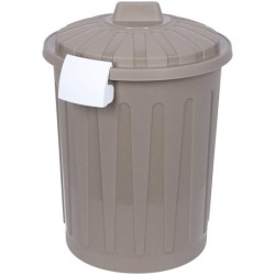 Bidone porta rifiuti da 8Lt in plastica rotondo con coperchio e maniglie – Blimwere