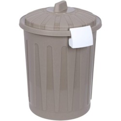 Bidone porta rifiuti da 8Lt in plastica rotondo con coperchio e maniglie – Blimwere