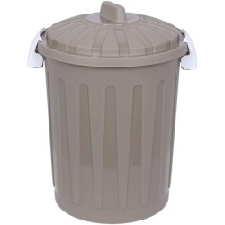 Bidone porta rifiuti da 8Lt in plastica rotondo con coperchio e maniglie – Blimwere