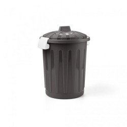 Bidone porta rifiuti da 8Lt in plastica rotondo con coperchio e maniglie – Blimwere