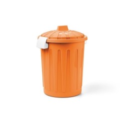 Bidone porta rifiuti da 8Lt in plastica rotondo con coperchio e maniglie – Blimwere