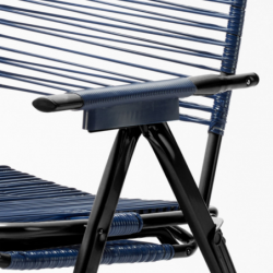 Sdraio cordonata con schienabile regolabile e poggiapiedi, lettino spaghetti – TOMAINO