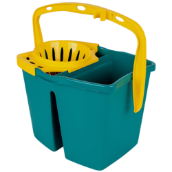 Secchio lavapavimenti con Doppia Vasca in Plastica – Mocio Acqua Separate Pulita e Sporca