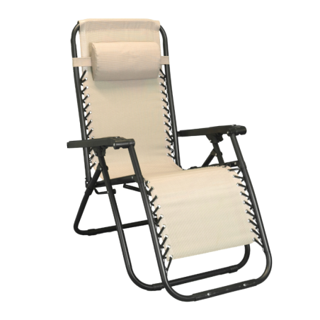 Sedia, sdraio automatica reclinabile struttura acciaio textilene zero gravity  – TOMAINO