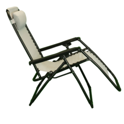 Sedia, sdraio automatica reclinabile struttura acciaio textilene zero gravity  – TOMAINO