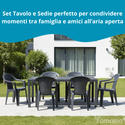 Sedia da giardino Atlanta effetto Rattan