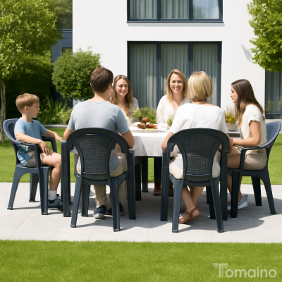 Sedia da giardino Atlanta effetto Rattan