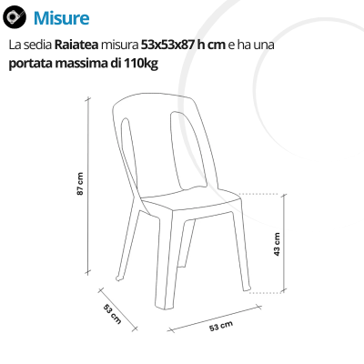 Sedia da giardino in plastica Raiatea