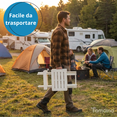 Tavolo pieghevole in plastica basso Adige