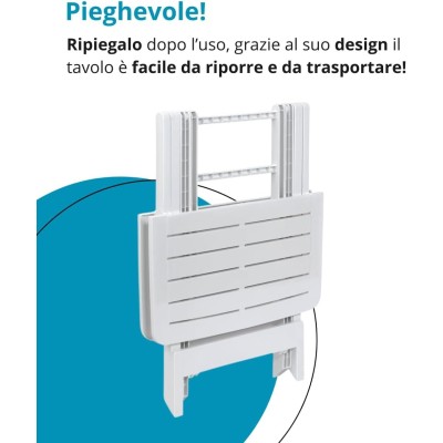 Tavolo pieghevole in plastica Tevere