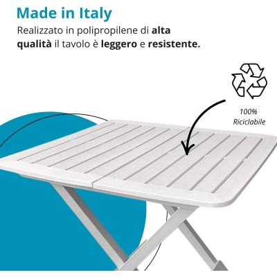 Tavolo pieghevole in plastica Tevere