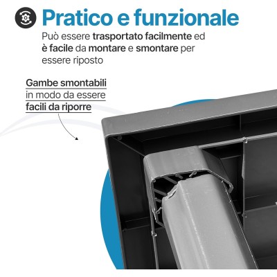 Tavolo da giardino in plastica quadrato Weekend