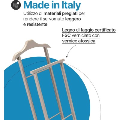 Indossatore porta abiti Ambrogio per camera da letto