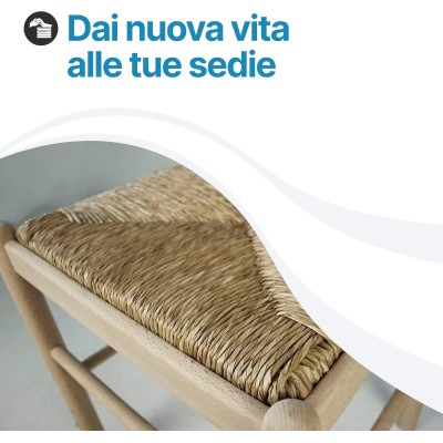 Sedile di ricambio per sedia modello Pisa, in paglia 37×37 cm