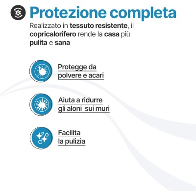 Copricalorifero in tessuto elasticizzato termosifone da 30 a 100cm