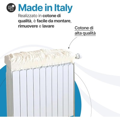 Copricalorifero in tessuto elasticizzato termosifone da 30 a 100cm