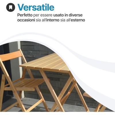 Tavolo pieghevole in legno salvaspazio Holly