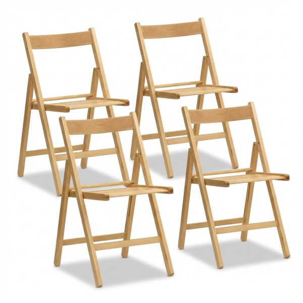 Sedia pieghevole in legno salvaspazio Nemi