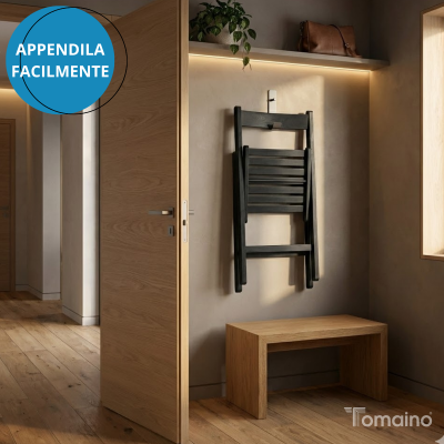 Sedia pieghevole in legno salvaspazio Nemi