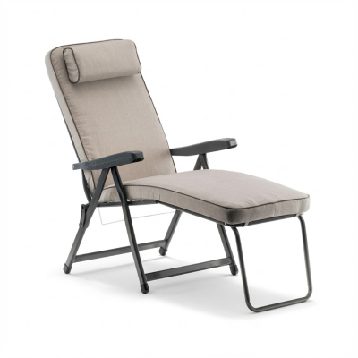 Sedia sdraio pieghevole imbottita con poggiapedi - Paradiso