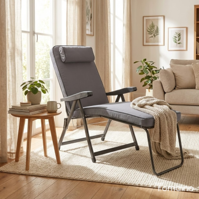 Sedia sdraio pieghevole imbottita con poggiapedi - Paradiso