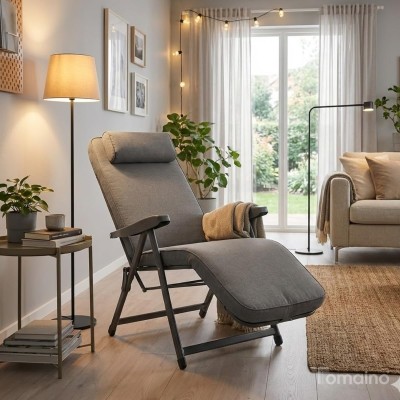 Sedia sdraio imbottita automatica con poggiapiedi Paradiso